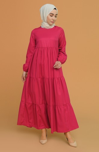 Plum Hijab Dress 0712-03