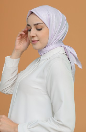 Twill Gofre Eşarp 15266-17 Açık Lila