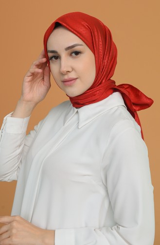 Twill Gofre Eşarp 15266-21 Kırmızı