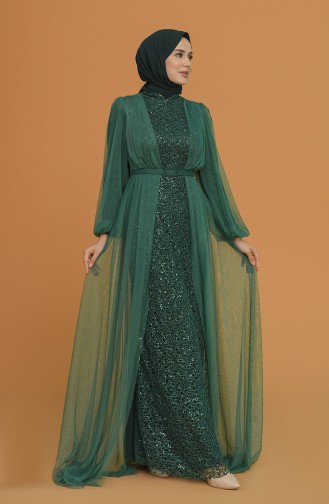 Habillé Hijab Vert Foncé 5383-18