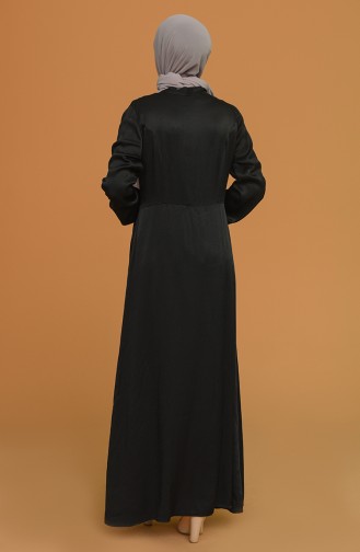Pileli Elbise 1633-01 Siyah
