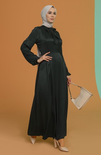 Robe Hijab Vert emeraude 1633-03