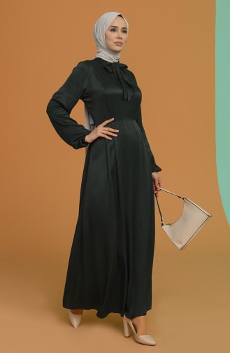 Emerald Green Hijab Dress 1633-03