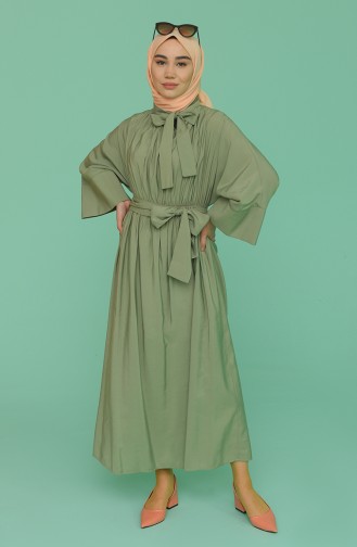 Khaki Hijab Dress 0102-01