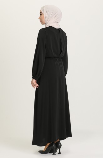 Schwarz Hijab Kleider 0121-01
