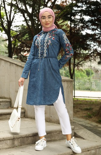 Navy Blue Tuniek 8026-01