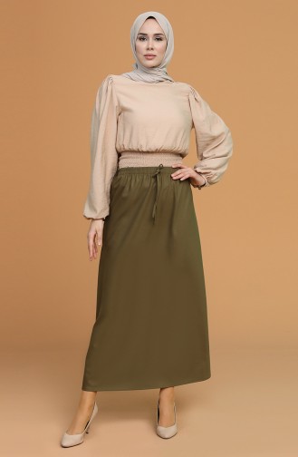 Khaki Skirt 5024ETK-01