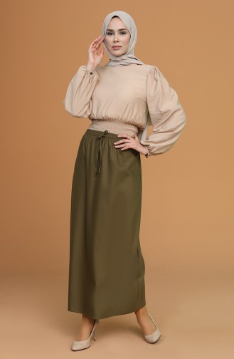 Khaki Skirt 5024ETK-01