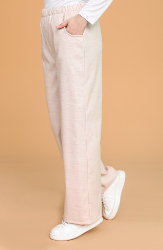 Beli Lastikli Bol Paça Pantolon 1017-01 Somon
