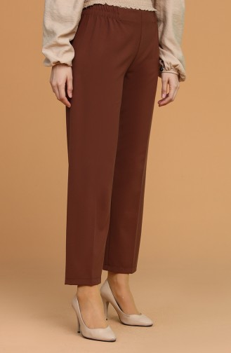 Pantalon Couleur Brun 1983E-04