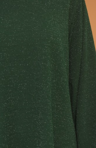 Simli Tunik Pantolon İkili Takım 2396-04 Zümrüt Yeşili