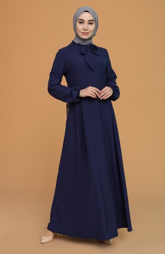 Robe Hijab Bleu Marine 1634-01
