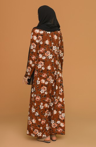 Braun Hijab Kleider 4552-01