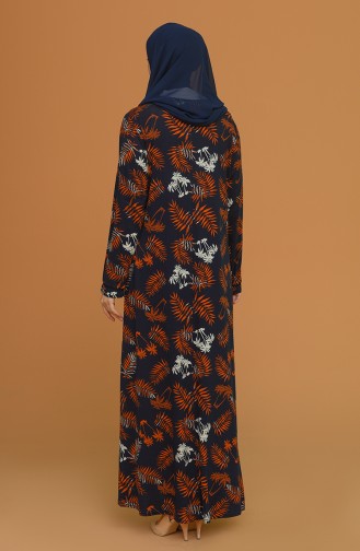 Robe Hijab Bleu Marine 4552B-01