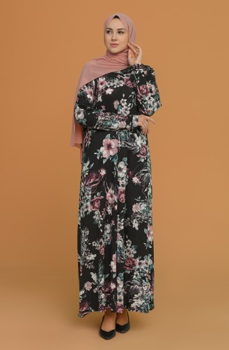 Robe Hijab Noir 4552D-01