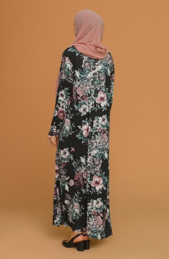 Black Hijab Dress 4552D-01