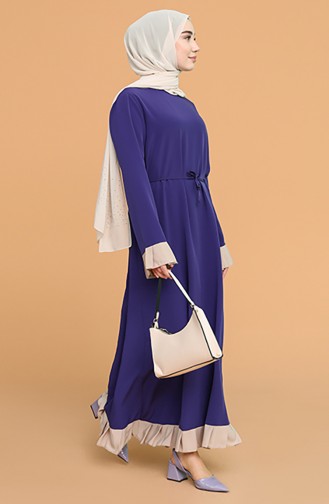 Lila Hijab Kleider 0197A-01
