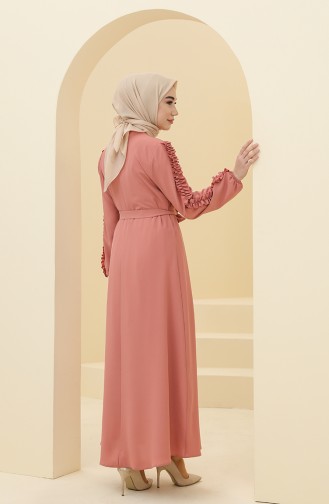 Beige-Rose Hijab Kleider 2001-04
