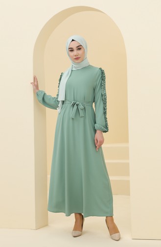 Robe Hijab Vert noisette 2001-07