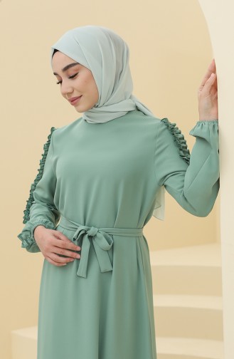 Green Almond Hijab Dress 2001-07