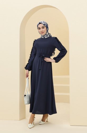 Navy Blue Hijab Dress 2001-08