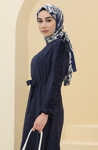 Navy Blue Hijab Dress 2001-08