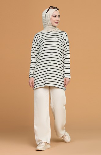 Çizgili Tunik 5800A-02 Bej