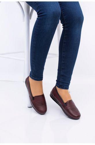 Claret red Casual Shoes 1071-02