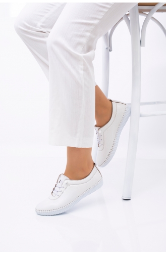 The Frida Shoes Ortopedik Bayan Ayakkabı 5001-01 Beyaz