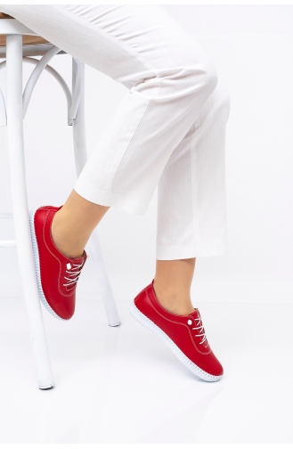 The Frida Shoes Ortopedik Bayan Ayakkabı 5001-04 Kırmızı