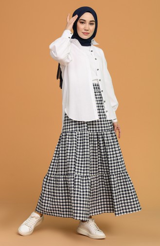Navy Blue Skirt 1636-01