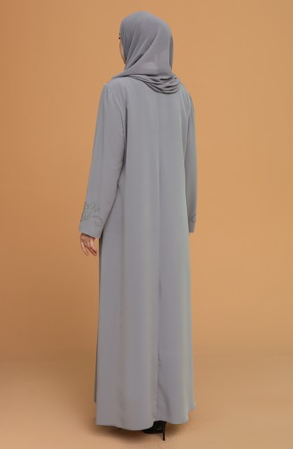 Gray Abaya 1504-03