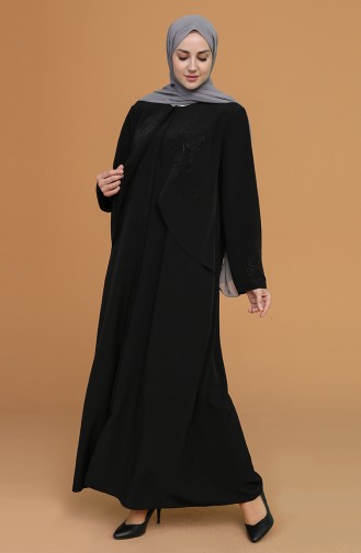 Schwarz Abayas 1504-04