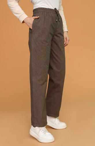 Pantalon Couleur Brun 3503-08
