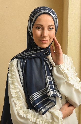 شال أزرق كحلي 15264-02