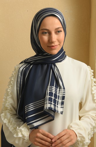 شال أزرق كحلي 15264-02