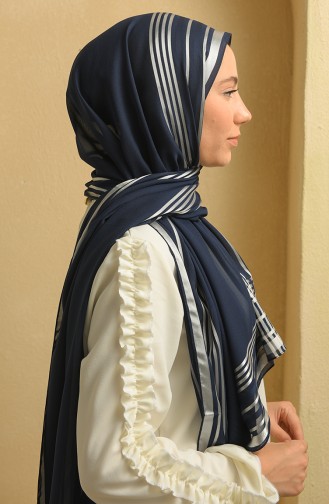 شال أزرق كحلي 15264-02