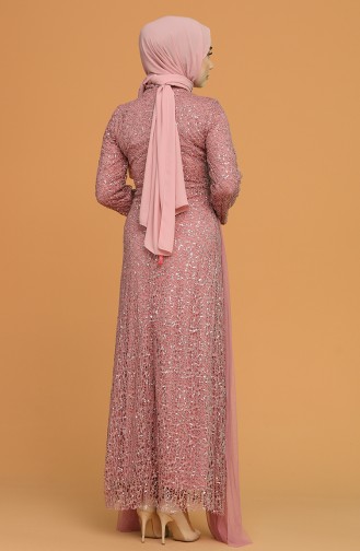 Beige-Rose Hijab-Abendkleider 202021-08