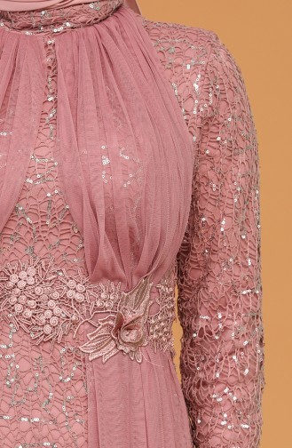 Dusty Rose Hijab Evening Dress 202021-08