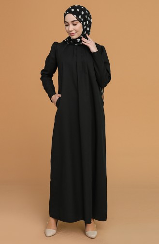 Black Hijab Dress 3277-01