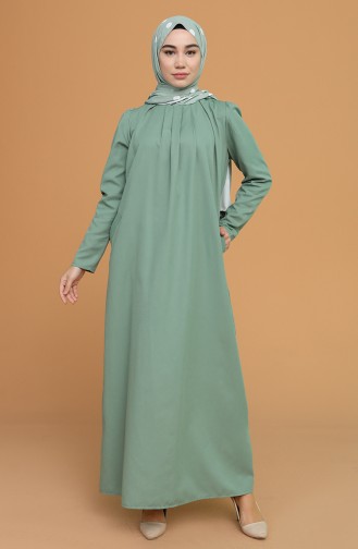Green Hijab Dress 3277-03