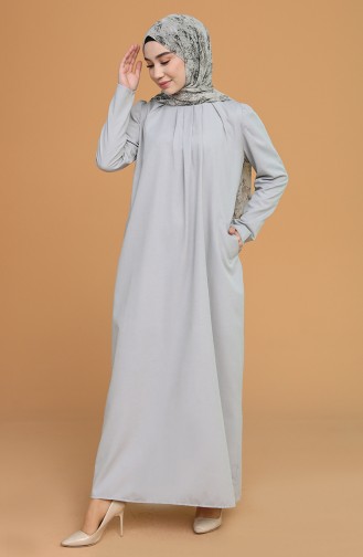 Grau Hijab Kleider 3277-05
