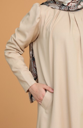 Beige İslamitische Jurk 3277-06