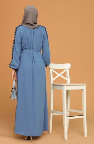 Indigo Hijab Dress 1007-01