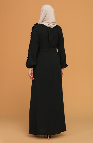 Black Hijab Dress 1007-07