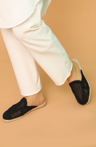 Black Summer Slippers 200T-02