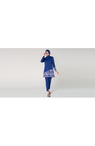 Dunkelblau Hijab Badeanzug 7081