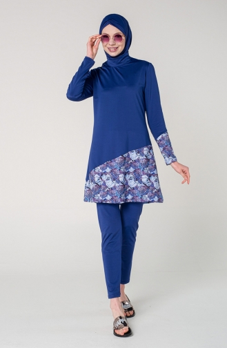 Dunkelblau Hijab Badeanzug 7081