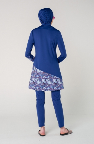 Dunkelblau Hijab Badeanzug 7081