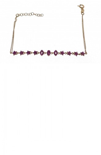 Gümüş Çift Motif Rose Taşlı Kolye Yavruağzı Standart Blo00033 972